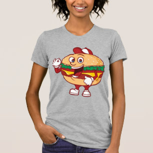 Camiseta Ilustración de personaje de dibujos animados de ha