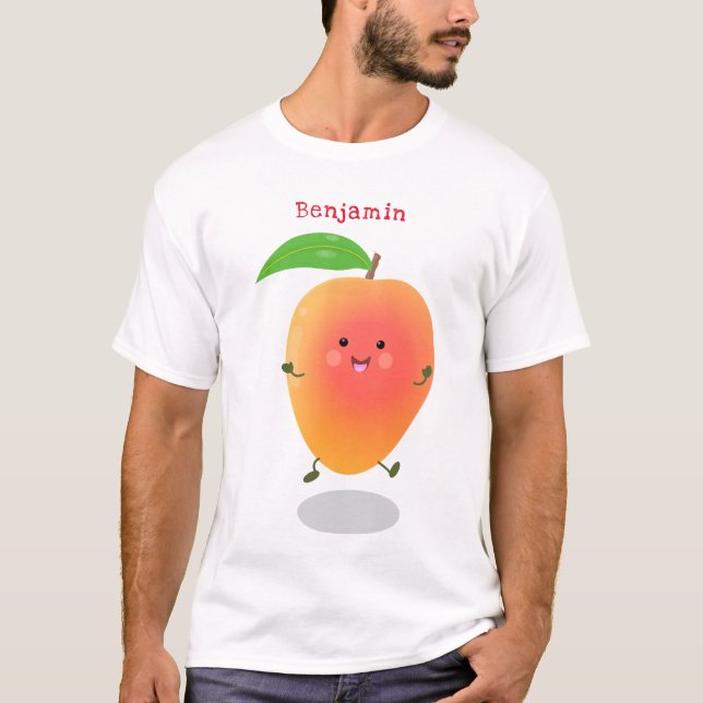 Camiseta Ilustracion de personalizado amarillo de mango ale (Anverso)