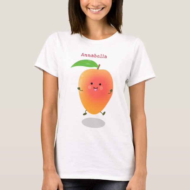 Camiseta Ilustracion de personalizado amarillo de mango ale (Anverso)
