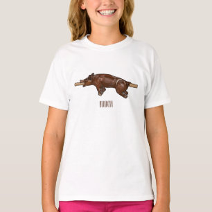 Camiseta Ilustracion de personalizado asado de cerdo / cerd