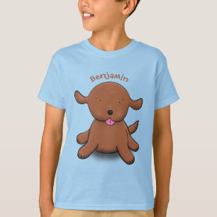 Camiseta Ilustracion de personalizado azul de cachorro aleg
