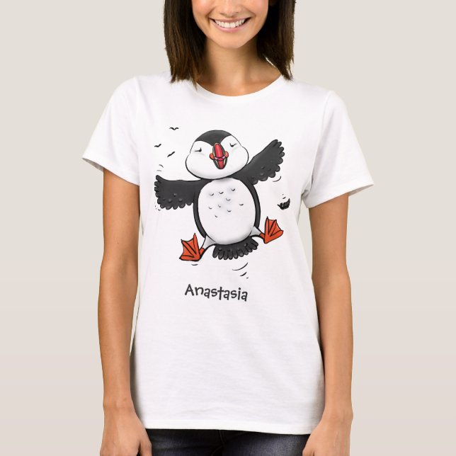 Camiseta Ilustracion de personalizado azul del ataúd flotan (Anverso)