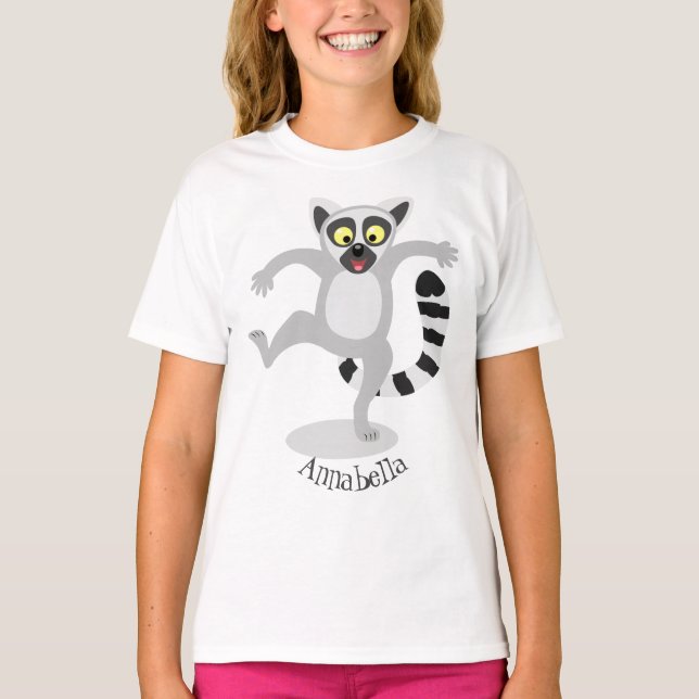 Camiseta Ilustracion de personalizado bailador de lémur de  (Anverso)