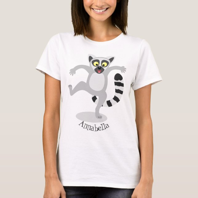 Camiseta Ilustracion de personalizado bailador de lémur de  (Anverso)