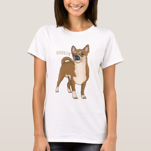 Camiseta Ilustracion de personalizado chihuahua (Anverso)
