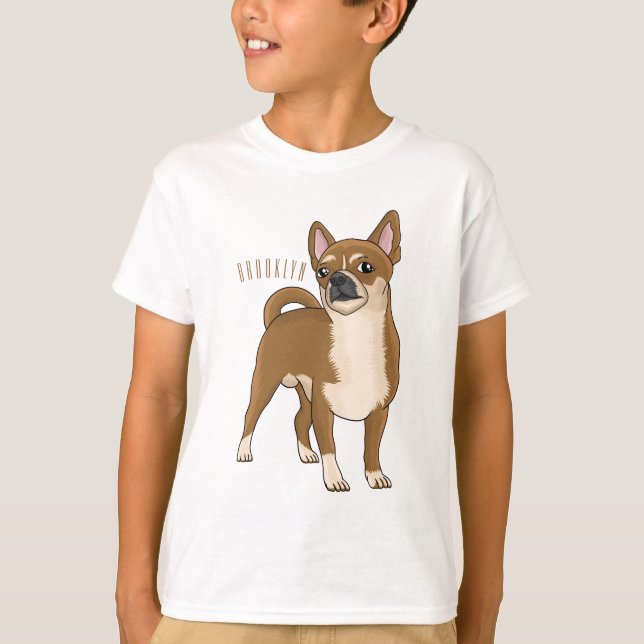 Camiseta Ilustracion de personalizado chihuahua (Anverso)