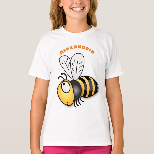 Camiseta Ilustracion de personalizado de abejas alegres (Anverso)