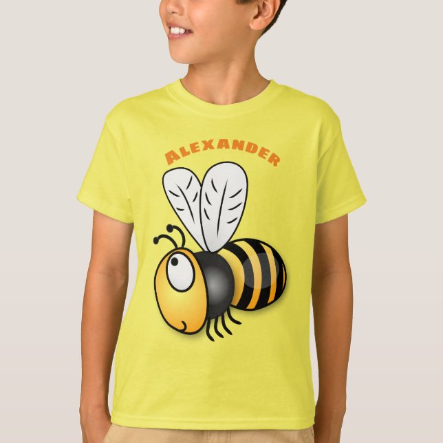 Camiseta Ilustracion de personalizado de abejas alegres (Anverso)