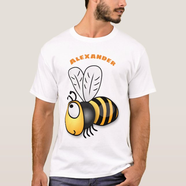 Camiseta Ilustracion de personalizado de abejas alegres (Anverso)