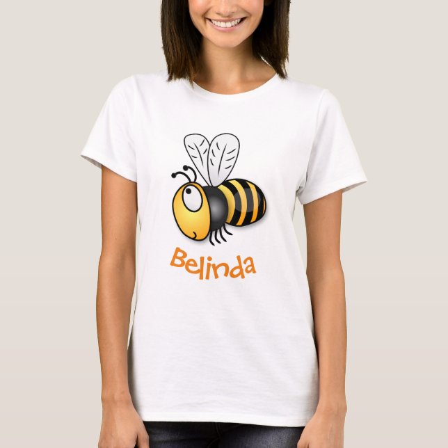 Camiseta Ilustracion de personalizado de abejas alegres (Anverso)