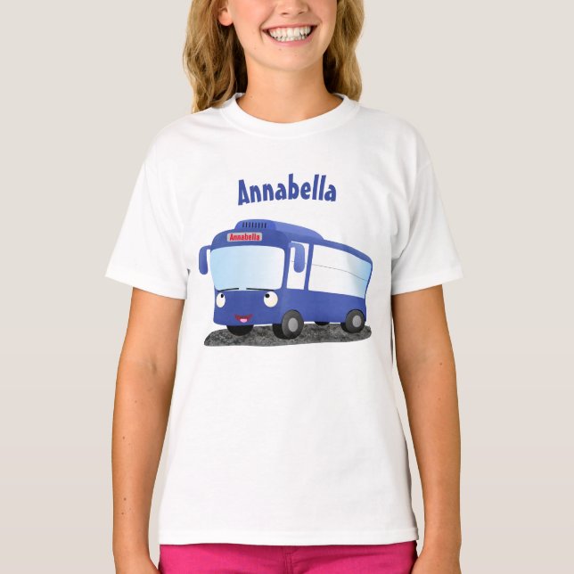 Camiseta Ilustracion de personalizado de autobús moderno az (Anverso)