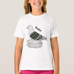 Camiseta Ilustracion de personalizado de ave de pichón Escu