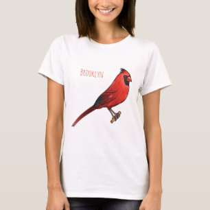 Camiseta Ilustracion de personalizado de aves cardinales de