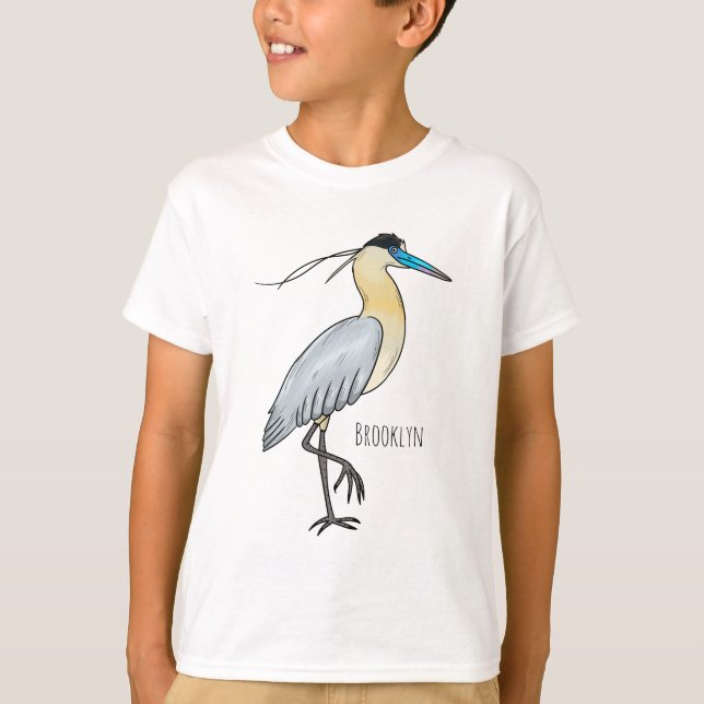 Camiseta Ilustracion de personalizado de aves de garza (Anverso)
