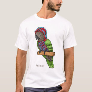 Camiseta Ilustracion de personalizado de aves de loro con c