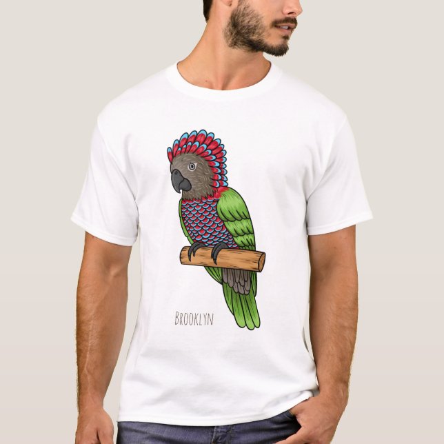 Camiseta Ilustracion de personalizado de aves de loro con c (Anverso)