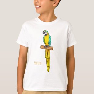 Camiseta Ilustracion de personalizado de aves de macao azul