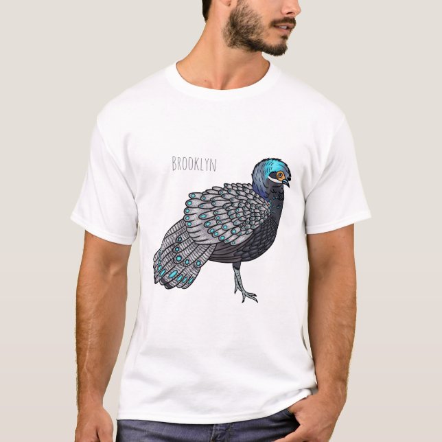 Camiseta Ilustracion de personalizado de aves de pavo real  (Anverso)