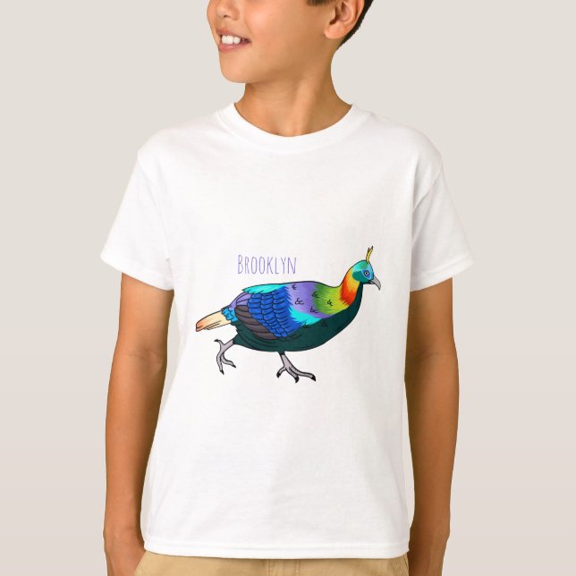Camiseta Ilustracion de personalizado de aves monales del H (Anverso)