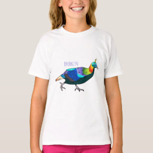 Camiseta Ilustracion de personalizado de aves monales del H