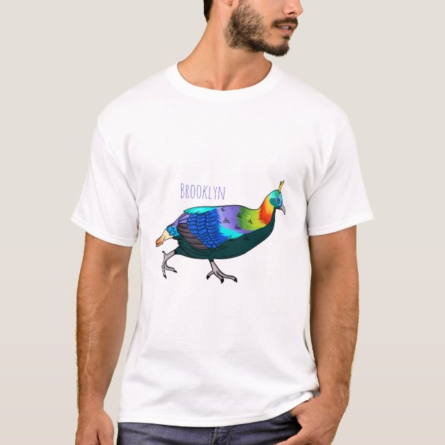 Camiseta Ilustracion de personalizado de aves monales del H (Anverso)