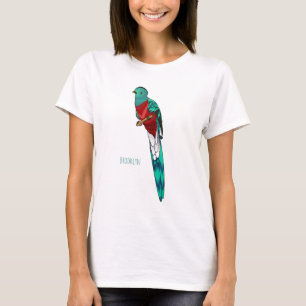 Camiseta Ilustracion de personalizado de aves quetzales res