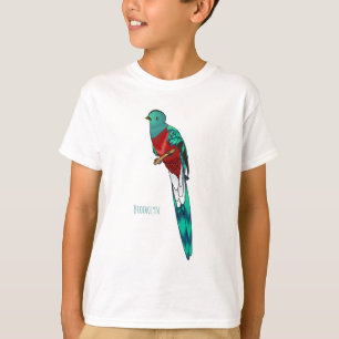 Camiseta Ilustracion de personalizado de aves quetzales res
