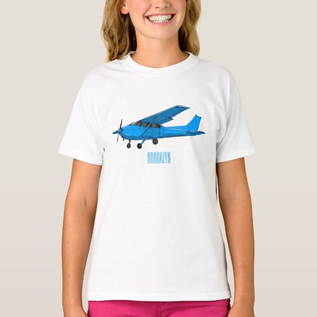 Camiseta Ilustracion de personalizado de aviones (Anverso)