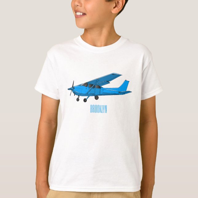 Camiseta Ilustracion de personalizado de aviones (Anverso)