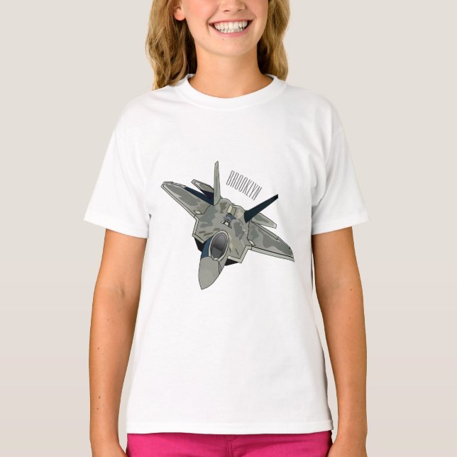 Camiseta Ilustracion de personalizado de aviones de combate (Anverso)