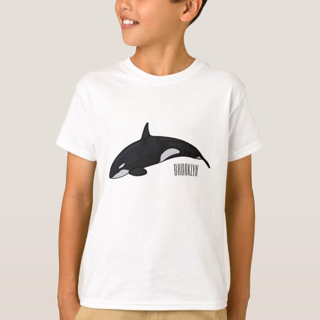 Camiseta Ilustracion de personalizado de ballenas asesina (Anverso)
