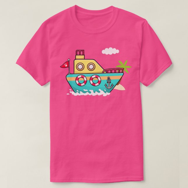Camiseta Ilustracion de Personalizado de barcos (Diseño del anverso)