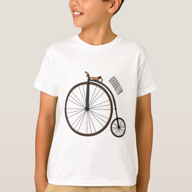 Camiseta Ilustracion de personalizado de bicicletas de alta (Anverso)