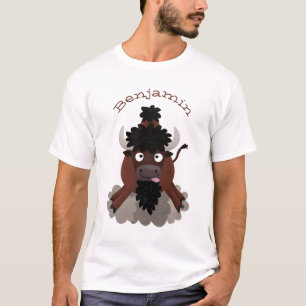 Camiseta Ilustracion de personalizado de bisontes búfalos 