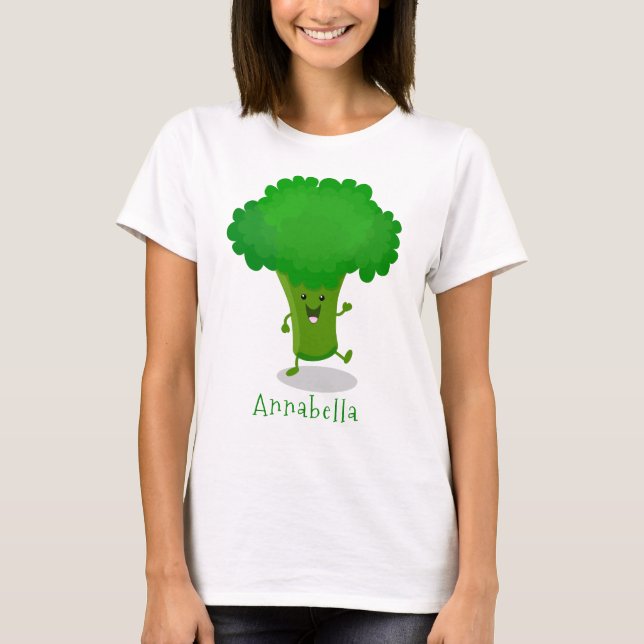 Camiseta Ilustracion de personalizado de brócoli de baile c (Anverso)