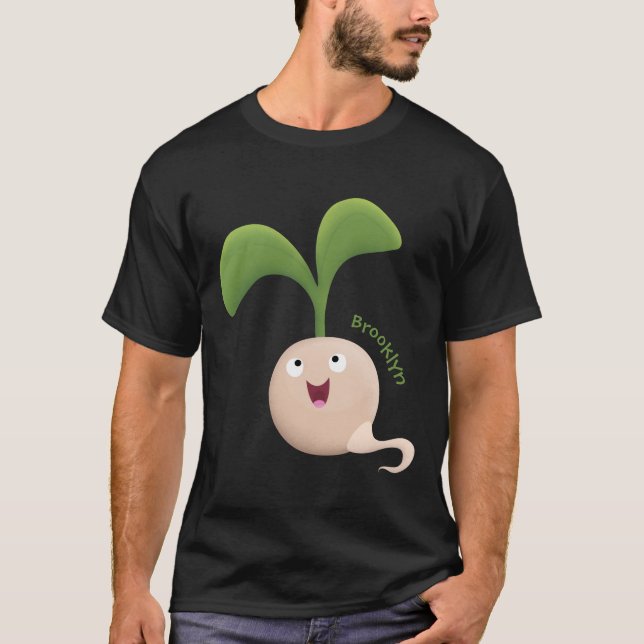 Camiseta Ilustracion de personalizado de brote de semillas  (Anverso)