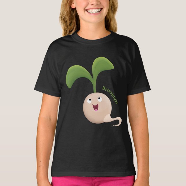 Camiseta Ilustracion de personalizado de brote de semillas  (Anverso)