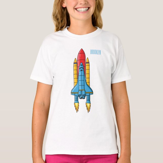 Camiseta Ilustracion de personalizado de buques de cohetes (Anverso)