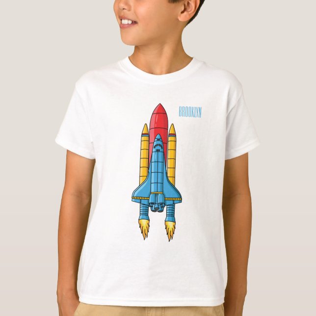 Camiseta Ilustracion de personalizado de buques de cohetes (Anverso)