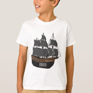 Camiseta Ilustracion de personalizado de buques piratas