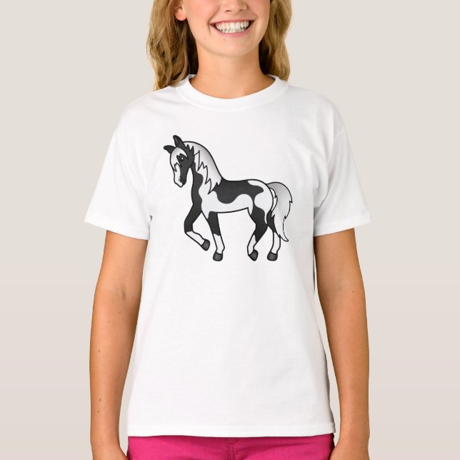 Camiseta Ilustracion de Personalizado de caballos de trote  (Anverso)