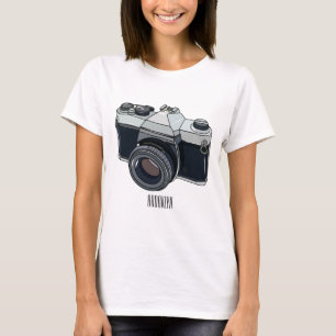 Camiseta Ilustracion de personalizado de cámara de cine