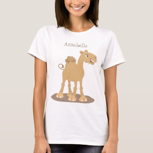 Camiseta Ilustracion de personalizado de camello alegre y s (Anverso)
