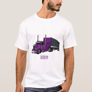 Camiseta Ilustracion de personalizado de camiones semirremo