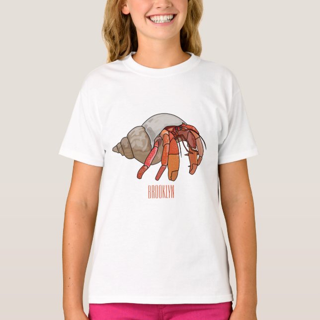 Camiseta Ilustracion de personalizado de cangrejo ermitaño (Anverso)