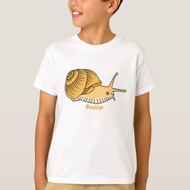Camiseta Ilustracion de personalizado de caracol amarillo (Anverso)