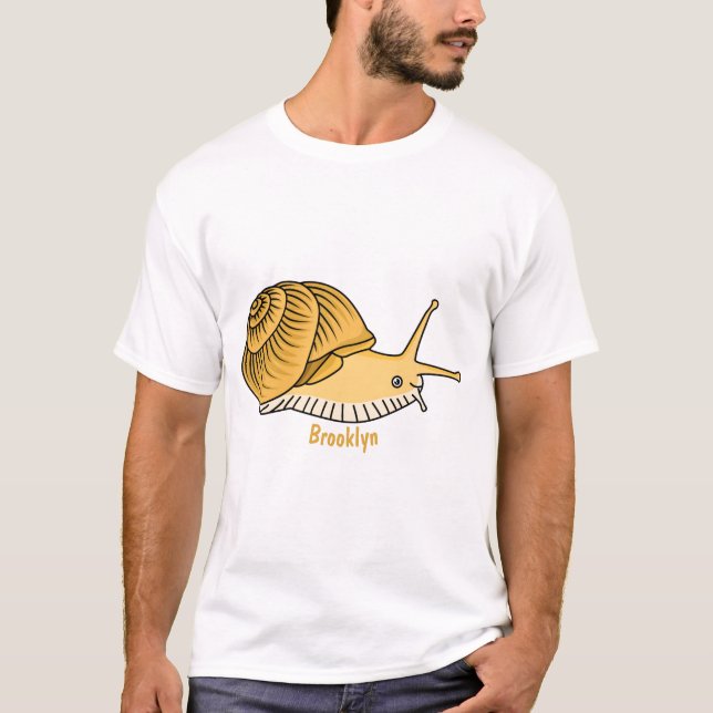 Camiseta Ilustracion de personalizado de caracol amarillo (Anverso)