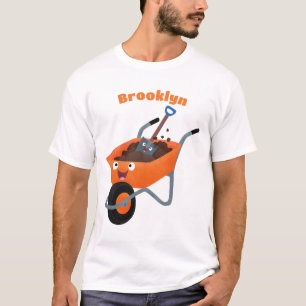 Camiseta Ilustracion de personalizado de carretilla naranja
