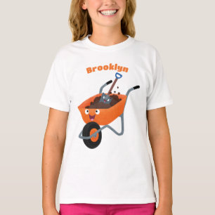 Camiseta Ilustracion de personalizado de carretilla naranja