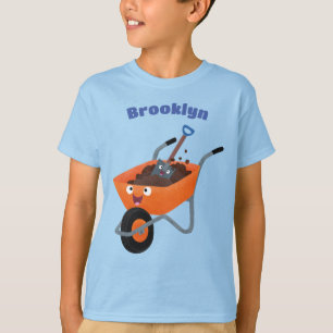 Camiseta Ilustracion de personalizado de carretilla naranja